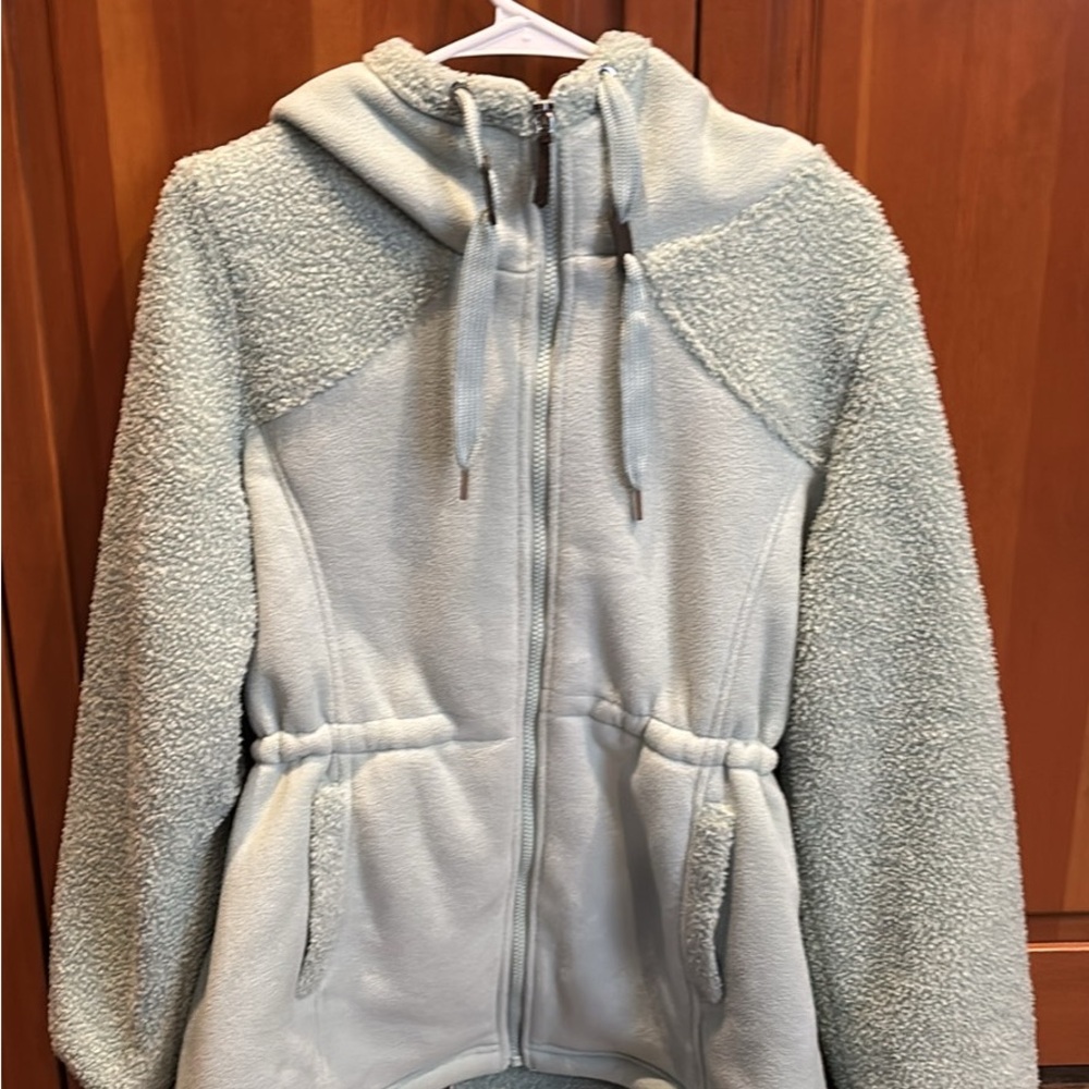Koolaburra teal Teddy Jacket with Drawstring Hood